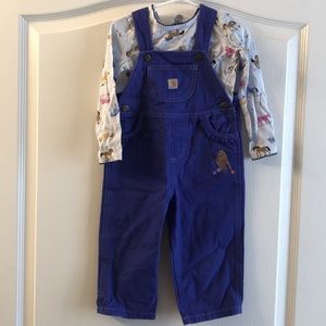 Girls Carhartt overall set